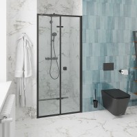 Душевая дверь Cerutti SPA Bella 80 D81B профиль Черный стекло прозрачное