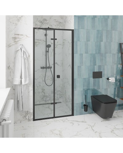 Душевая дверь Cerutti SPA Bella 80 D81B профиль Черный стекло прозрачное