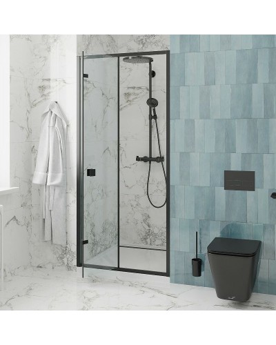 Душевая дверь Cerutti SPA Bella 80 D81B профиль Черный стекло прозрачное