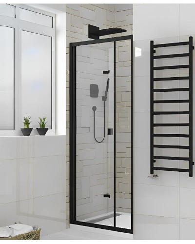 Душевая дверь Cerutti SPA Bella 80 D81B профиль Черный стекло прозрачное