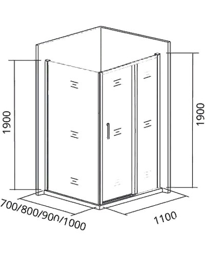 Душевая дверь Good Door Cofe WTW-110-C-CH 110 КФ00028 профиль Хром стекло прозрачное