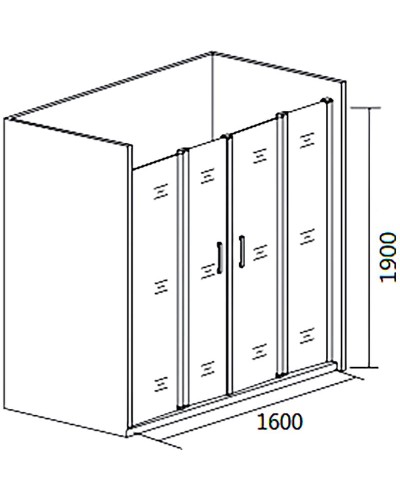 Душевая дверь Good Door Cofe WTW-TD-160-C-CH 160 КФ00033 профиль Хром стекло прозрачное