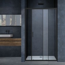 Душевая дверь Vincea Alpha 120 VDS-3AL120CLB профиль Черный стекло прозрачное