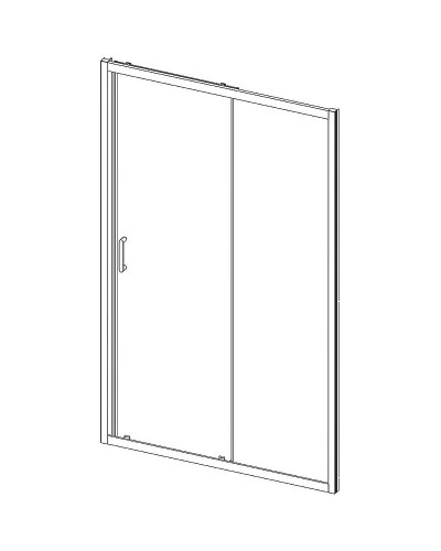 Душевая дверь Vincea Alpha 120 VDS-3AL120CLB профиль Черный стекло прозрачное