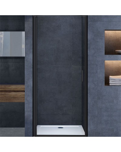 Душевая дверь Vincea Alpha 90 VDP-3AL900CLB профиль Черный стекло прозрачное