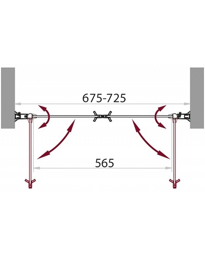 Душевая дверь BelBagno Sela 70 SELA-B-2-70-C-Cr профиль Хром стекло прозрачное