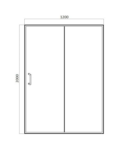Душевая дверь 120 см Bravat Line BD120.4101A прозрачное