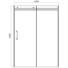 Душевая дверь 120 см Bravat Wave BD120.4102S прозрачное
