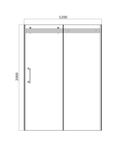 Душевая дверь 120 см Bravat Wave BD120.4102S прозрачное