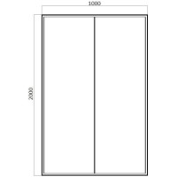 Душевая дверь 100 см Bravat Line BD100.4121A прозрачное