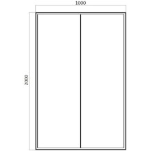 Душевая дверь 100 см Bravat Line BD100.4121A прозрачное
