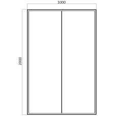 Душевая дверь 100 см Bravat Line BD100.4121A прозрачное