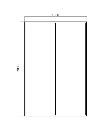 Душевая дверь 100 см Bravat Line BD100.4121A прозрачное