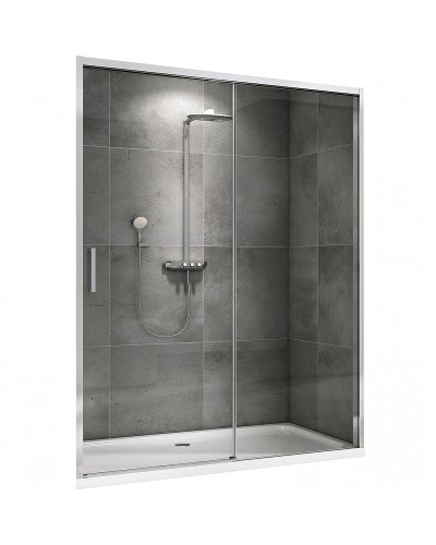Душевая дверь Abber Komfort 140 AG93140 профиль Хром стекло прозрачное