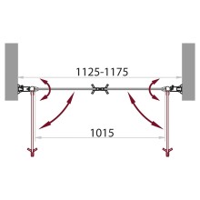Душевая дверь BelBagno Sela 115 SELA-B-2-115-P-Cr профиль Хром стекло рифленое