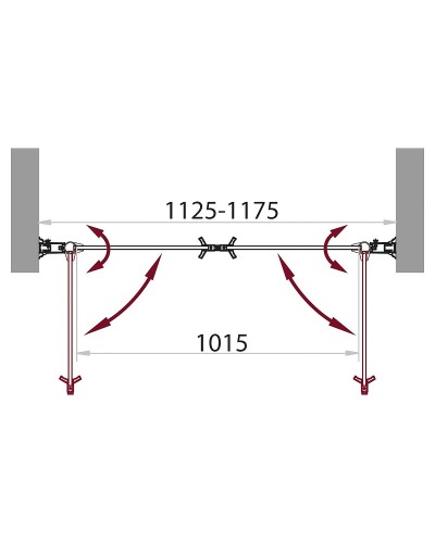 Душевая дверь BelBagno Sela 115 SELA-B-2-115-P-Cr профиль Хром стекло рифленое