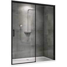 Душевая дверь Abber Komfort 130 AG93130B профиль Черный стекло прозрачное