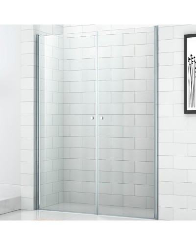 Душевая дверь в нишу Cezares ECO-O-B-2-90-P-Cr профиль Хром стекло рифленое