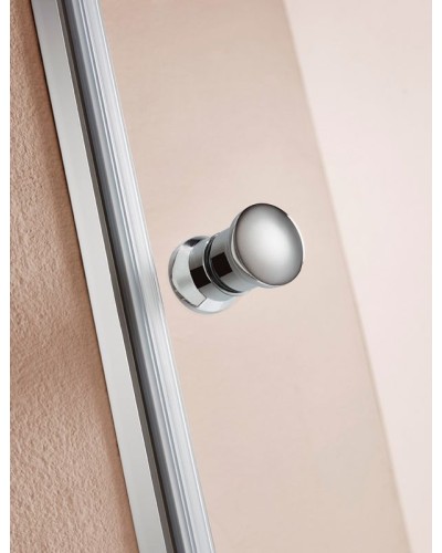 Душевая дверь в нишу Cezares ECO-O-B-2-90-P-Cr профиль Хром стекло рифленое