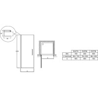 Душевая дверь Jacob Delafon Contra 90 E22T90-GA профиль Хром стекло прозрачное