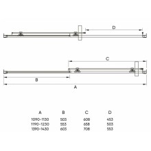 Душевая дверь 110 см Veconi Vianno VN46HS-110-01-C5 прозрачное