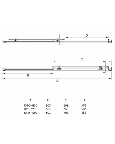 Душевая дверь 120 см Veconi Vianno VN46HS-120-01-C5 прозрачное