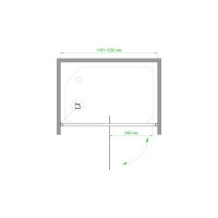 Душевая дверь 120 см Royal Bath RB120HV-C-CH матовое