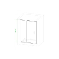 Душевая дверь 120 см Royal Bath RB120HV-C-CH матовое