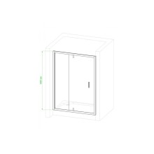 Душевая дверь 120 см Royal Bath RB120HV-C-CH матовое