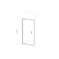 Душевая дверь 80 см Royal Bath RB80HV-C-CH матовое