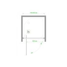 Душевая дверь 80 см Royal Bath RB80HV-C-CH матовое