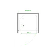 Душевая дверь 90 см Royal Bath RB90HV-C-CH матовое