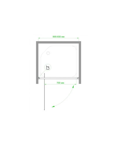 Душевая дверь 90 см Royal Bath RB90HV-C-CH матовое