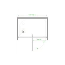 Душевая дверь 120 см Royal Bath RB120HV-T-CH прозрачное