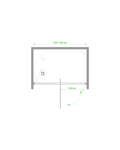 Душевая дверь 120 см Royal Bath RB120HV-T-CH прозрачное