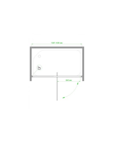 Душевая дверь 140 см Royal Bath RB140HV-T-CH прозрачное