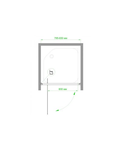 Душевая дверь 80 см Royal Bath RB80HV-T-CH прозрачное