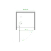 Душевая дверь 90 см Royal Bath RB90HV-T-CH прозрачное