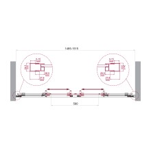 Душевая дверь в нишу BelBagno LUCE-BF-2-150-C-Cr