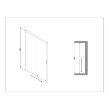 Душевая дверь 120 см AM.PM Gem W90S-1201190MT прозрачное