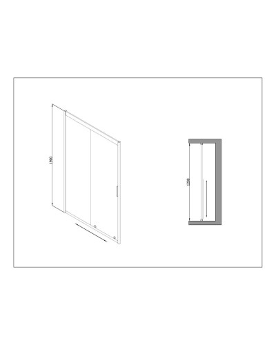 Душевая дверь 120 см AM.PM Gem W90S-1201190MT прозрачное