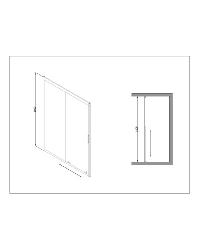 Душевая дверь 140 см AM.PM Gem W90S-1401190MT прозрачное