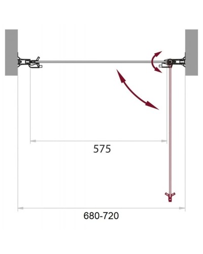 Душевая дверь 70 см BelBagno SELA-B-1-70-P-Cr текстурное