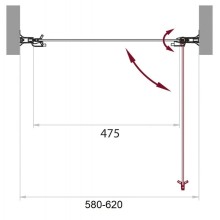 Душевая дверь 60 см BelBagno SELA-B-1-60-P-Cr текстурное