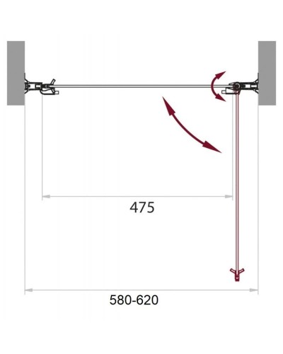 Душевая дверь 60 см BelBagno SELA-B-1-60-P-Cr текстурное