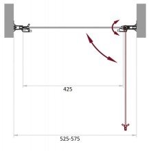 Душевая дверь 55 см BelBagno SELA-B-1-55-P-Cr текстурное