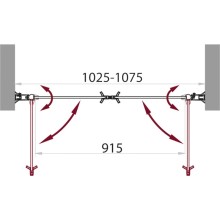 Душевая дверь 105 см BelBagno SELA-B-2-105-C-Cr прозрачное