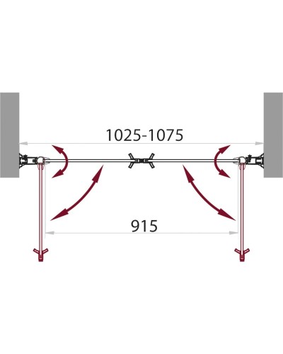 Душевая дверь 105 см BelBagno SELA-B-2-105-C-Cr прозрачное