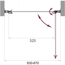 Душевая дверь 65 см BelBagno Sela SELA-B-1-65-P-Cr текстурное стекло