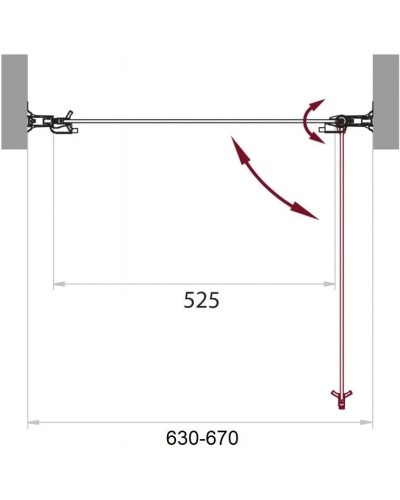 Душевая дверь 65 см BelBagno Sela SELA-B-1-65-P-Cr текстурное стекло